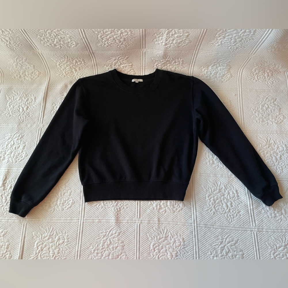Z Supply Classic Crew Sweatshirt Black XS - Picture 2 of 11